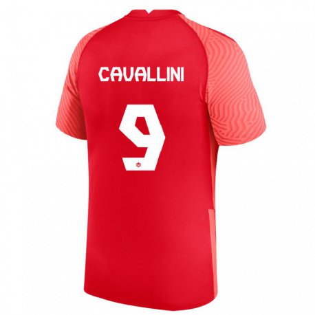 Kandiny Naisten Kanadan Lucas Cavallini #9 Punainen Kotipaita 22-24 Lyhythihainen Paita T-paita