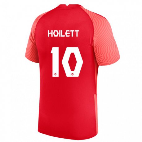 Kandiny Naisten Kanadan David Junior Hoilett #10 Punainen Kotipaita 22-24 Lyhythihainen Paita T-paita
