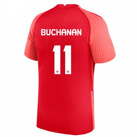 Kandiny Naisten Kanadan Tajon Buchanan #11 Punainen Kotipaita 22-24 Lyhythihainen Paita T-paita