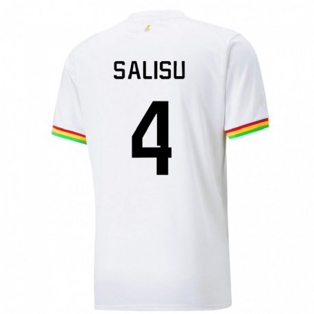 Kandiny Naisten Ghanan Mohammed Salisu #4 Valkoinen Kotipaita 22-24 Lyhythihainen Paita T-paita