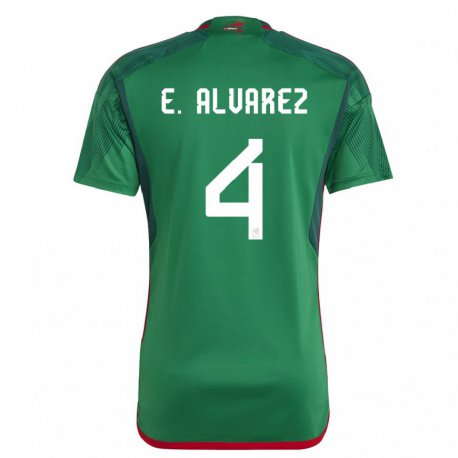 Kandiny Naisten Meksikon Edson Alvarez #4 Vihreä Kotipaita 22-24 Lyhythihainen Paita T-paita
