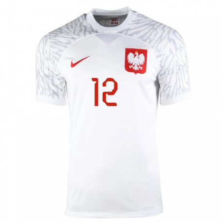 Kandiny Naisten Puolan Lukasz Skorupski #12 Valkoinen Kotipaita 22-24 Lyhythihainen Paita T-paita