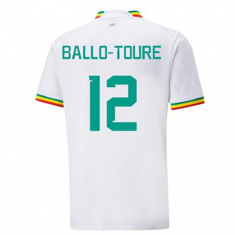 Kandiny Naisten Senegalin Fode Ballo-toure #12 Valkoinen Kotipaita 22-24 Lyhythihainen Paita T-paita