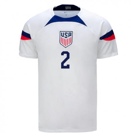 Kandiny Naisten Yhdysvaltain Sergino Dest #2 Valkoinen Kotipaita 22-24 Lyhythihainen Paita T-paita