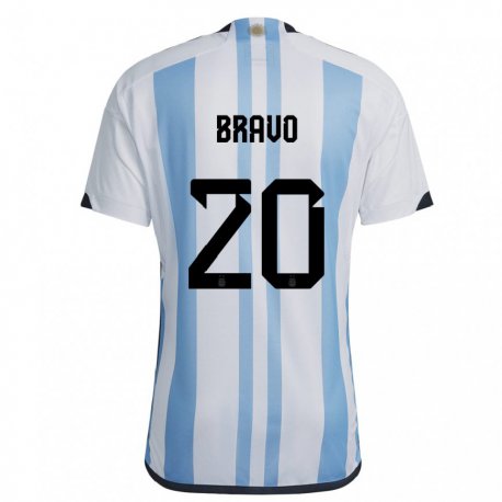 Kandiny Lapset Argentiinan Ruth Bravo #20 Valkoinen Taivas Sininen Kotipaita 22-24 Lyhythihainen Paita T-paita