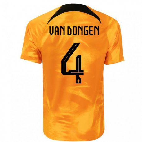 Kandiny Lapset Alankomaiden Merel Van Dongen #4 Laseroranssi Kotipaita 22-24 Lyhythihainen Paita T-paita