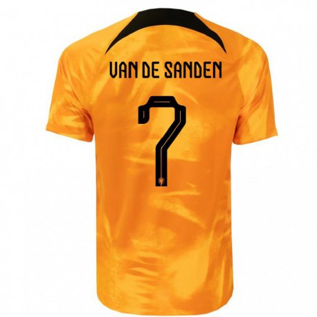 Kandiny Lapset Alankomaiden Shanice Van De Sanden #7 Laseroranssi Kotipaita 22-24 Lyhythihainen Paita T-paita