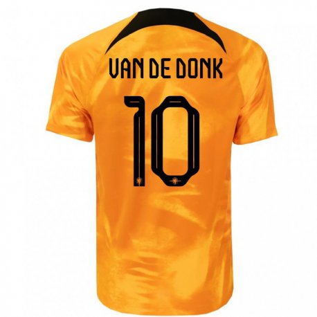 Kandiny Lapset Alankomaiden Danielle Van De Donk #10 Laseroranssi Kotipaita 22-24 Lyhythihainen Paita T-paita