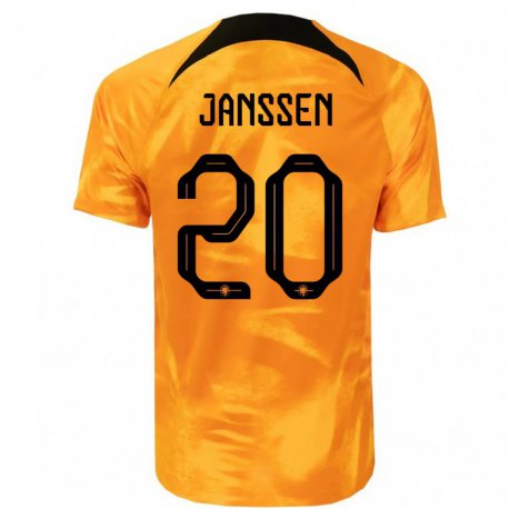 Kandiny Lapset Alankomaiden Dominique Janssen #20 Laseroranssi Kotipaita 22-24 Lyhythihainen Paita T-paita