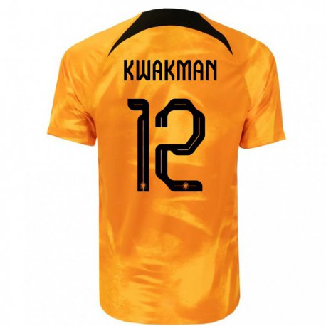 Kandiny Lapset Alankomaiden Dave Kwakman #12 Laseroranssi Kotipaita 22-24 Lyhythihainen Paita T-paita