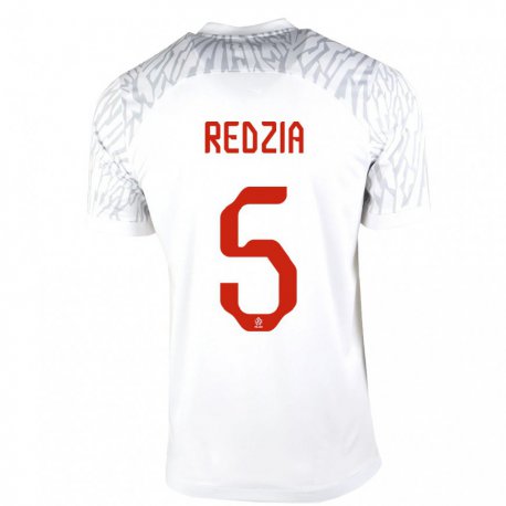 Kandiny Lapset Puolan Anna Redzia #5 Valkoinen Kotipaita 22-24 Lyhythihainen Paita T-paita