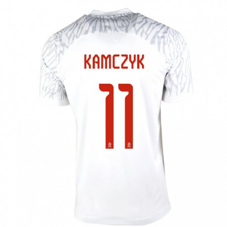 Kandiny Lapset Puolan Ewelina Kamczyk #11 Valkoinen Kotipaita 22-24 Lyhythihainen Paita T-paita