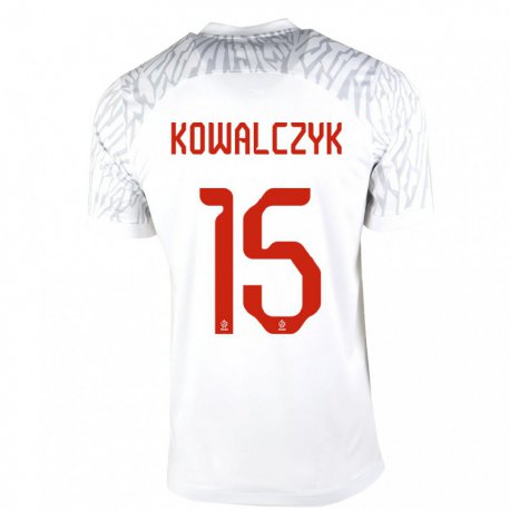 Kandiny Lapset Puolan Mateusz Kowalczyk #15 Valkoinen Kotipaita 22-24 Lyhythihainen Paita T-paita
