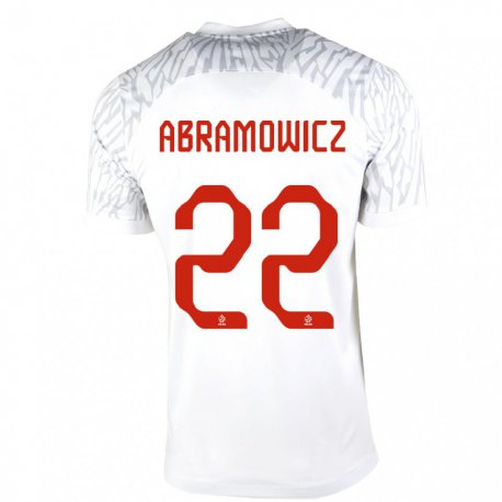 Kandiny Lapset Puolan Slawomir Abramowicz #22 Valkoinen Kotipaita 22-24 Lyhythihainen Paita T-paita