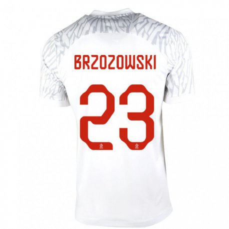 Kandiny Lapset Puolan Milosz Brzozowski #23 Valkoinen Kotipaita 22-24 Lyhythihainen Paita T-paita