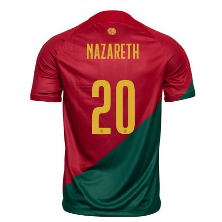 Kandiny Lapset Portugalin Kika Nazareth #20 Puna-vihreä Kotipaita 22-24 Lyhythihainen Paita T-paita
