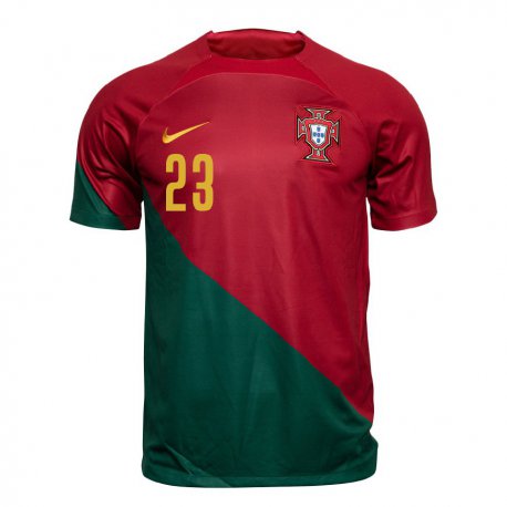 Kandiny Lapset Portugalin Afonso Sousa #23 Puna-vihreä Kotipaita 22-24 Lyhythihainen Paita T-paita