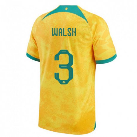 Kandiny Lapset Australian Daniel Walsh #3 Kultainen Kotipaita 22-24 Lyhythihainen Paita T-paita