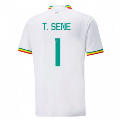 Kandiny Lapset Senegalin Thiaba Gueye Sene #1 Valkoinen Kotipaita 22-24 Lyhythihainen Paita T-paita