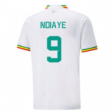Kandiny Lapset Senegalin Nguenar Ndiaye #9 Valkoinen Kotipaita 22-24 Lyhythihainen Paita T-paita