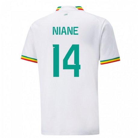 Kandiny Lapset Senegalin Ibrahima Niane #14 Valkoinen Kotipaita 22-24 Lyhythihainen Paita T-paita