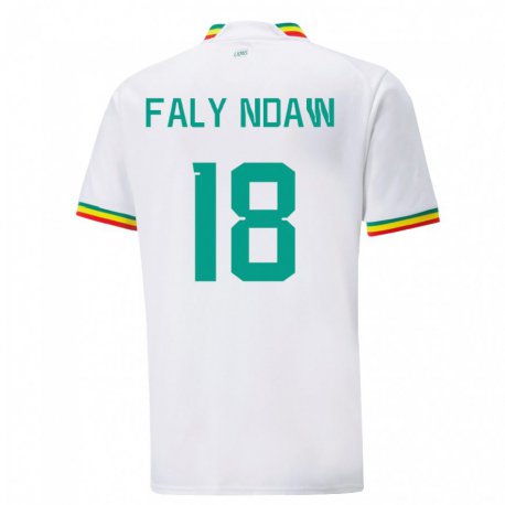 Kandiny Lapset Senegalin Faly Ndaw #18 Valkoinen Kotipaita 22-24 Lyhythihainen Paita T-paita