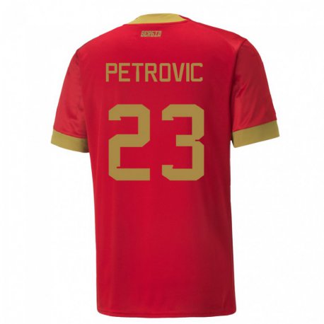 Kandiny Lapset Serbian Jovana Petrovic #23 Punainen Kotipaita 22-24 Lyhythihainen Paita T-paita