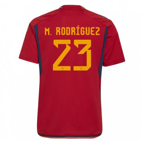 Kandiny Lapset Espanjan Misa Rodriguez #23 Punainen Kotipaita 22-24 Lyhythihainen Paita T-paita