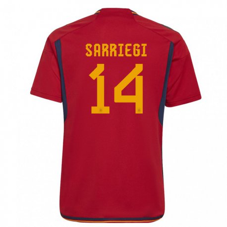 Kandiny Lapset Espanjan Amaiur Sarriegi #14 Punainen Kotipaita 22-24 Lyhythihainen Paita T-paita