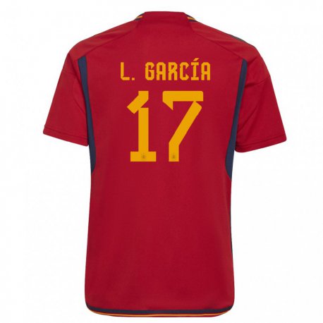 Kandiny Lapset Espanjan Lucia Garcia #17 Punainen Kotipaita 22-24 Lyhythihainen Paita T-paita
