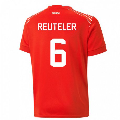Kandiny Lapset Sveitsin Geraldine Reuteler #6 Punainen Kotipaita 22-24 Lyhythihainen Paita T-paita