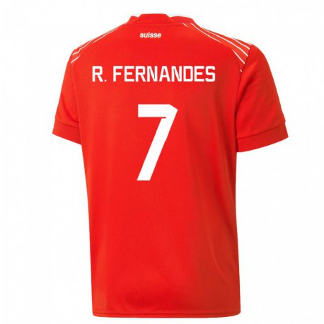 Kandiny Lapset Sveitsin Ronaldo Dantas Fernandes #7 Punainen Kotipaita 22-24 Lyhythihainen Paita T-paita