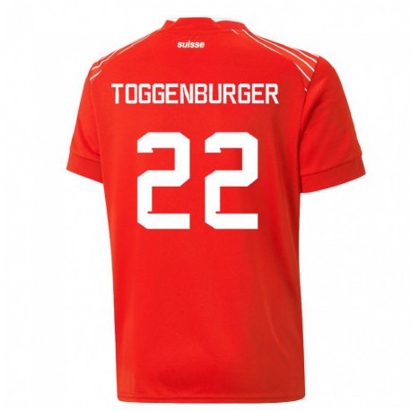 Kandiny Lapset Sveitsin Nando Toggenburger #22 Punainen Kotipaita 22-24 Lyhythihainen Paita T-paita