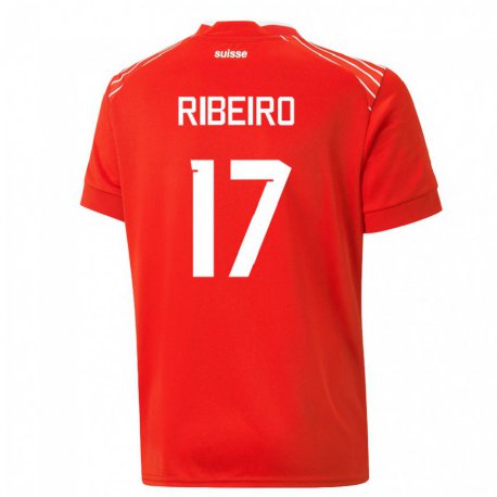 Kandiny Lapset Sveitsin Joel Ribeiro #17 Punainen Kotipaita 22-24 Lyhythihainen Paita T-paita