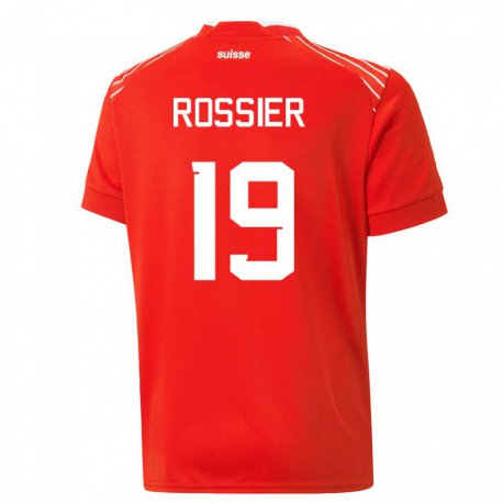 Kandiny Lapset Sveitsin Evan Rossier #19 Punainen Kotipaita 22-24 Lyhythihainen Paita T-paita