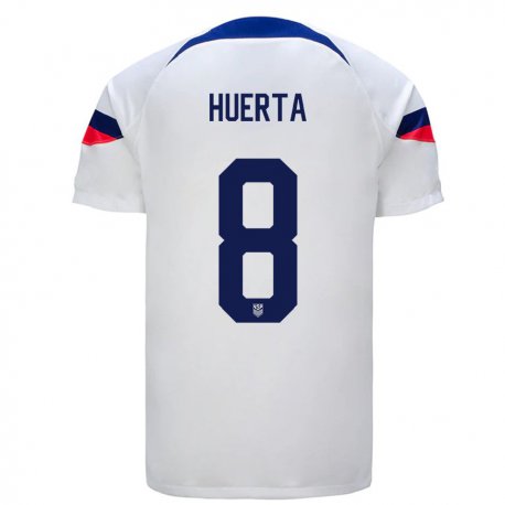 Kandiny Lapset Yhdysvaltain Sofia Huerta #8 Valkoinen Kotipaita 22-24 Lyhythihainen Paita T-paita