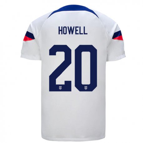 Kandiny Lapset Yhdysvaltain Jaelin Howell #20 Valkoinen Kotipaita 22-24 Lyhythihainen Paita T-paita