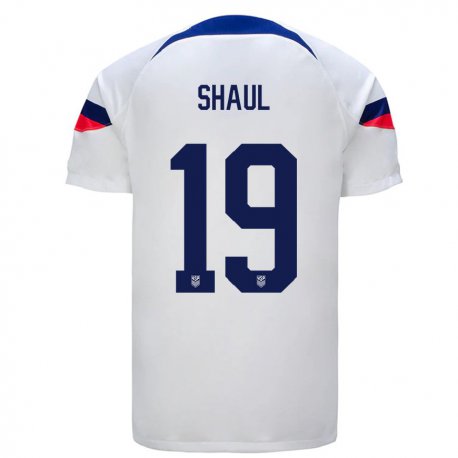 Kandiny Lapset Yhdysvaltain Ian Shaul #19 Valkoinen Kotipaita 22-24 Lyhythihainen Paita T-paita