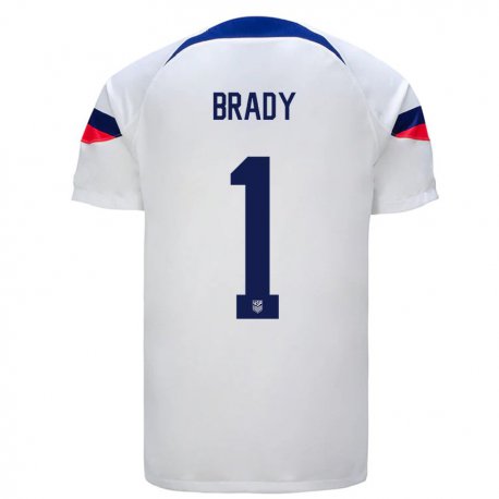 Kandiny Lapset Yhdysvaltain Chris Brady #1 Valkoinen Kotipaita 22-24 Lyhythihainen Paita T-paita