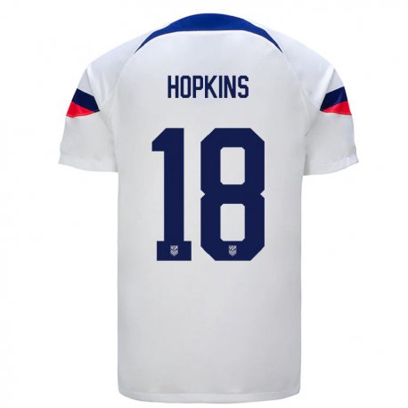 Kandiny Lapset Yhdysvaltain Jackson Hopkins #18 Valkoinen Kotipaita 22-24 Lyhythihainen Paita T-paita