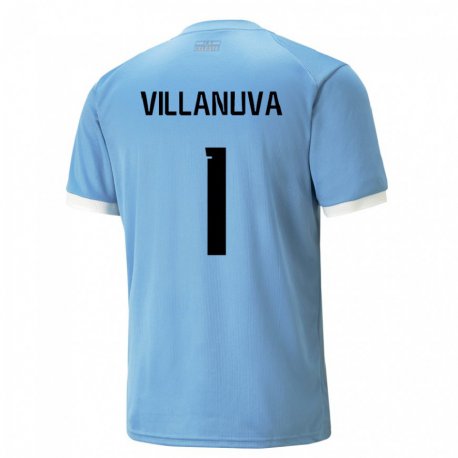 Kandiny Lapset Uruguayn Josefina Villanuva #1 Sininen Kotipaita 22-24 Lyhythihainen Paita T-paita