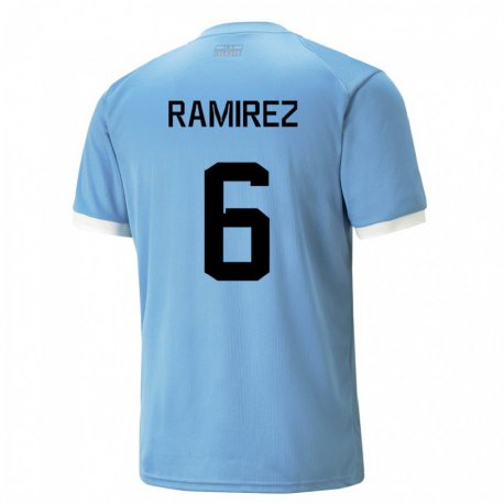 Kandiny Lapset Uruguayn Sindy Ramirez #6 Sininen Kotipaita 22-24 Lyhythihainen Paita T-paita