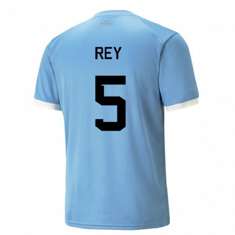 Kandiny Lapset Uruguayn Rodrigo Rey #5 Sininen Kotipaita 22-24 Lyhythihainen Paita T-paita