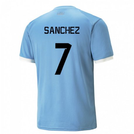 Kandiny Lapset Uruguayn Renzo Sanchez #7 Sininen Kotipaita 22-24 Lyhythihainen Paita T-paita