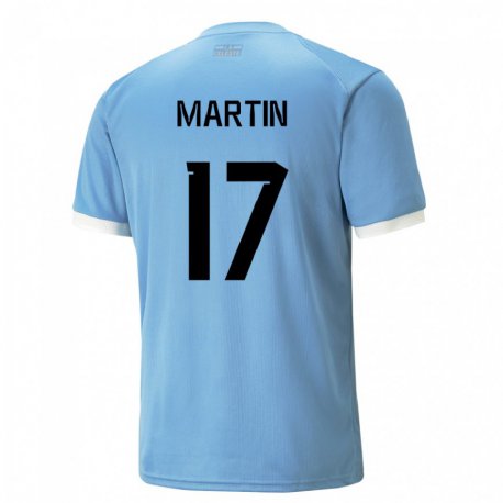 Kandiny Lapset Uruguayn Juan Martin #17 Sininen Kotipaita 22-24 Lyhythihainen Paita T-paita