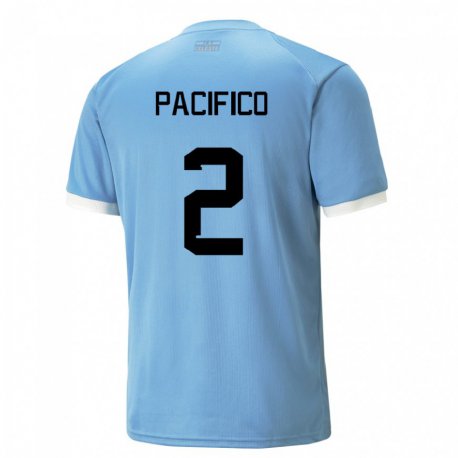 Kandiny Lapset Uruguayn Patricio Pacifico #2 Sininen Kotipaita 22-24 Lyhythihainen Paita T-paita