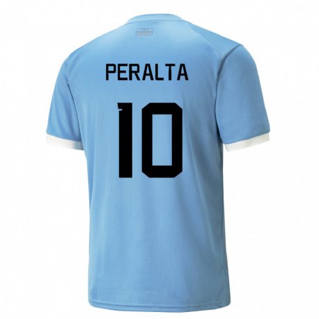 Kandiny Lapset Uruguayn Mateo Peralta #10 Sininen Kotipaita 22-24 Lyhythihainen Paita T-paita
