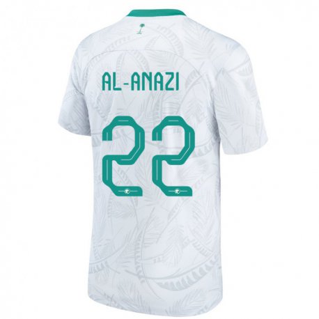 Kandiny Lapset Saudi-arabian Lama Al Anazi #22 Valkoinen Kotipaita 22-24 Lyhythihainen Paita T-paita