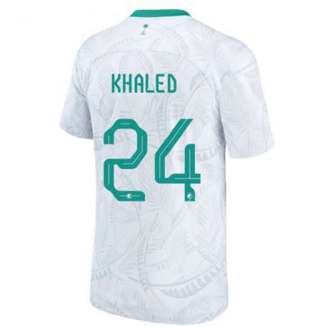 Kandiny Lapset Saudi-arabian Atheer Khaled #24 Valkoinen Kotipaita 22-24 Lyhythihainen Paita T-paita