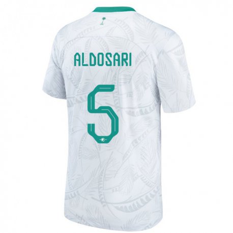 Kandiny Lapset Saudi-arabian Mohammed Aldosari #5 Valkoinen Kotipaita 22-24 Lyhythihainen Paita T-paita